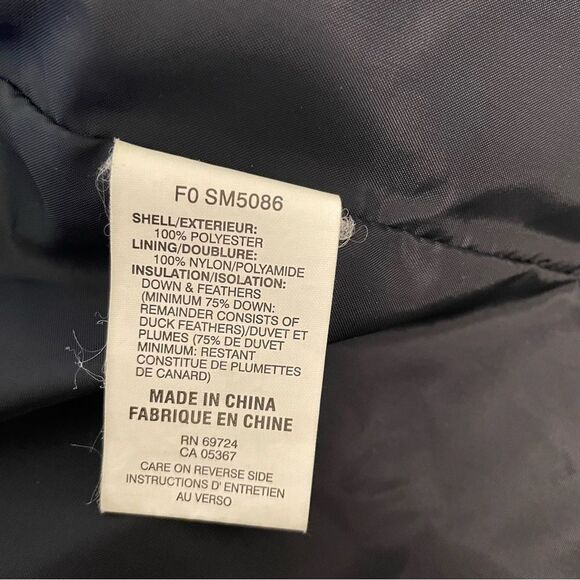 Vintage Columbia 90's Made in the USA Down Filled Puffer Vest Black Blue MED - Picture 6 of 7